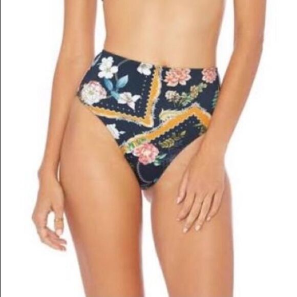 ELLEJAY CAROLYN BANDANA HIGH WAIST BIKINI BOTTOM M - Picture 1 of 8